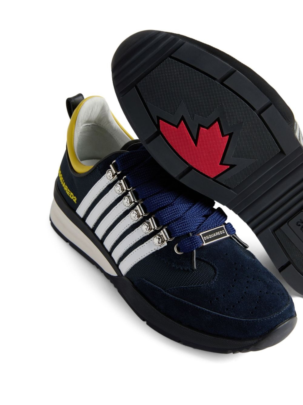 striped low-top sneakers - 4