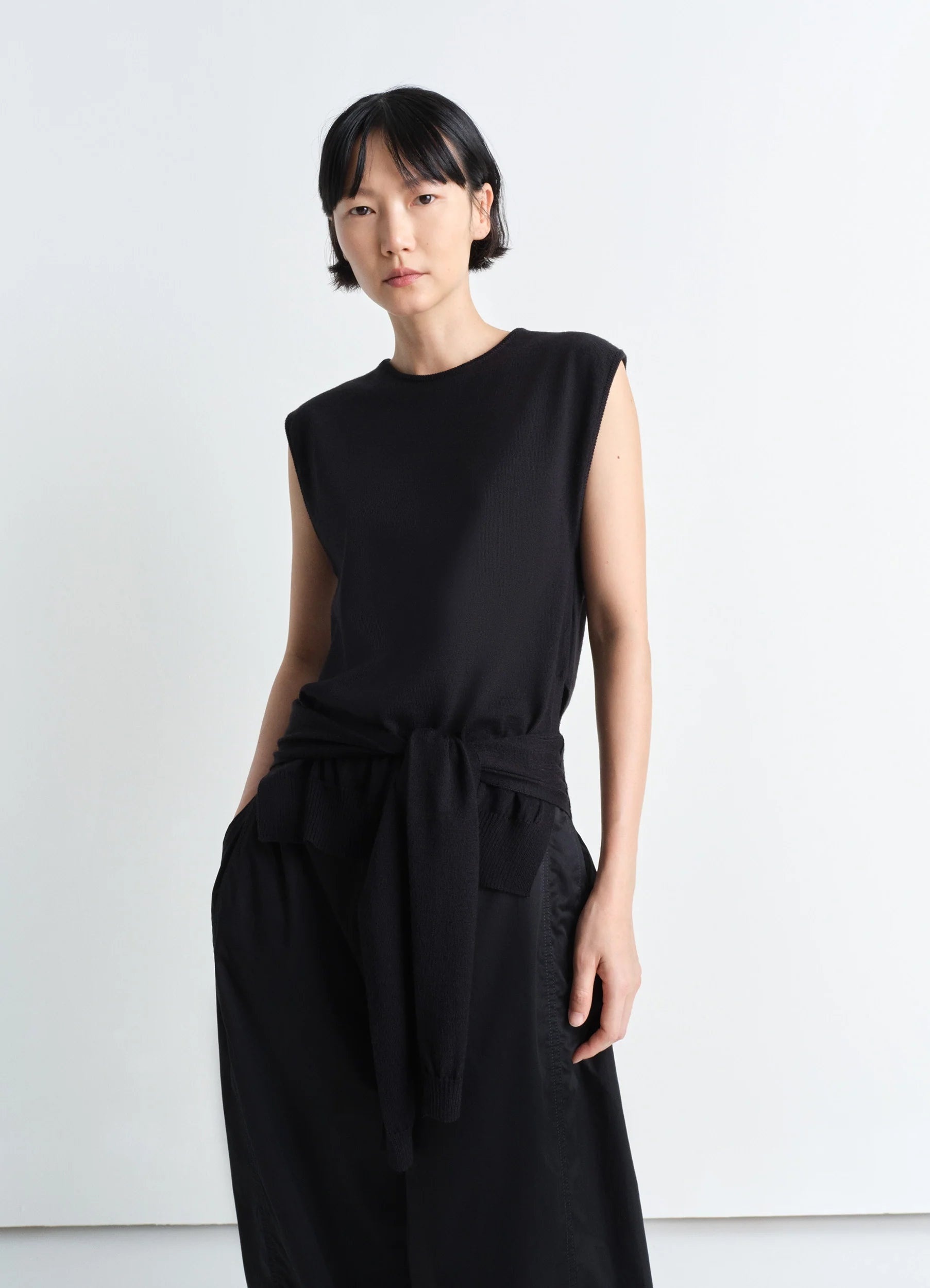 TROMPE L'OEIL SLEEVELESS JUMPER - 2