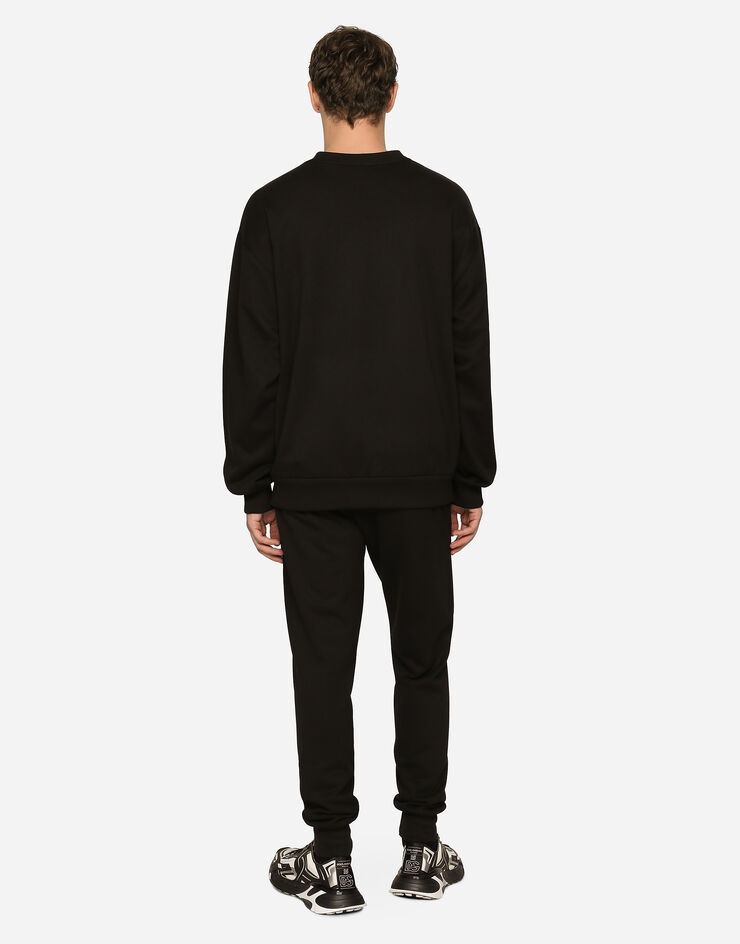 Jersey sweatshirt with DG logo print - 3