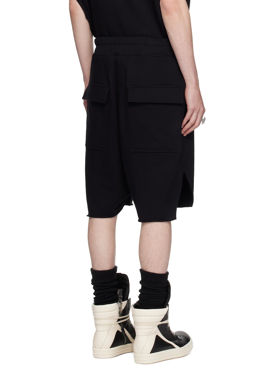 Black Champion Edition Beveled Pods Shorts - 3