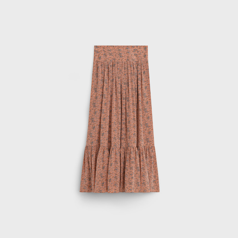 CELINE PRAIRIE SKIRT IN PRINTED CREPE DE CHINE outlook