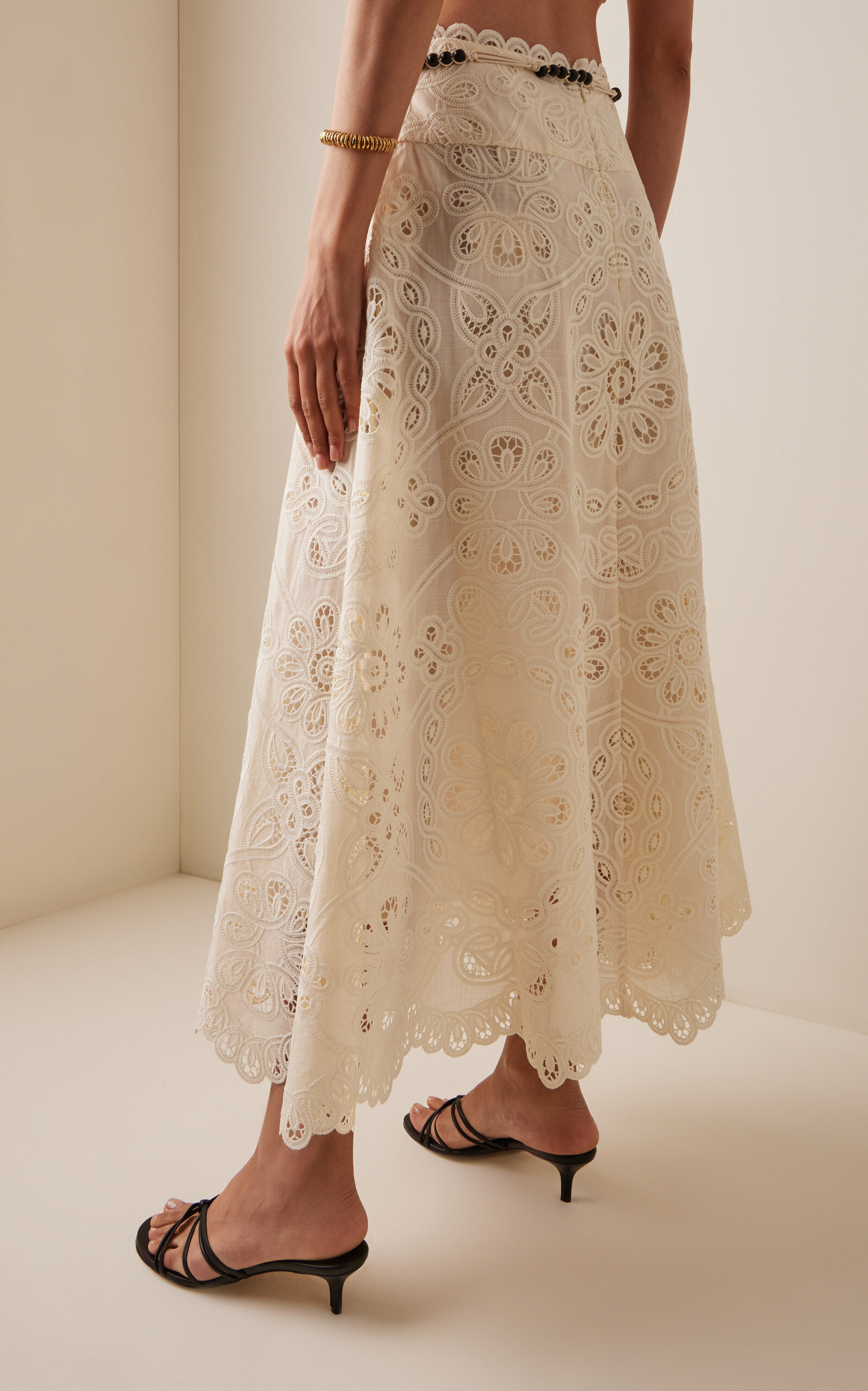 Rhiannon Lace Maxi Skirt ivory - 4
