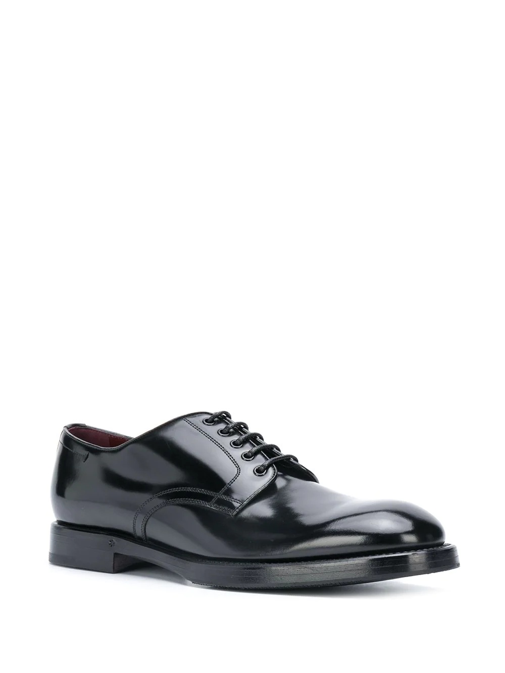 brushed leather derby shoes - 2