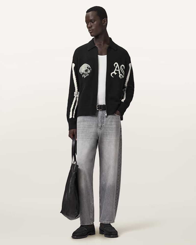 ADRIAN ZIP UP EMBROIDED KNITTED CARDIGAN 4