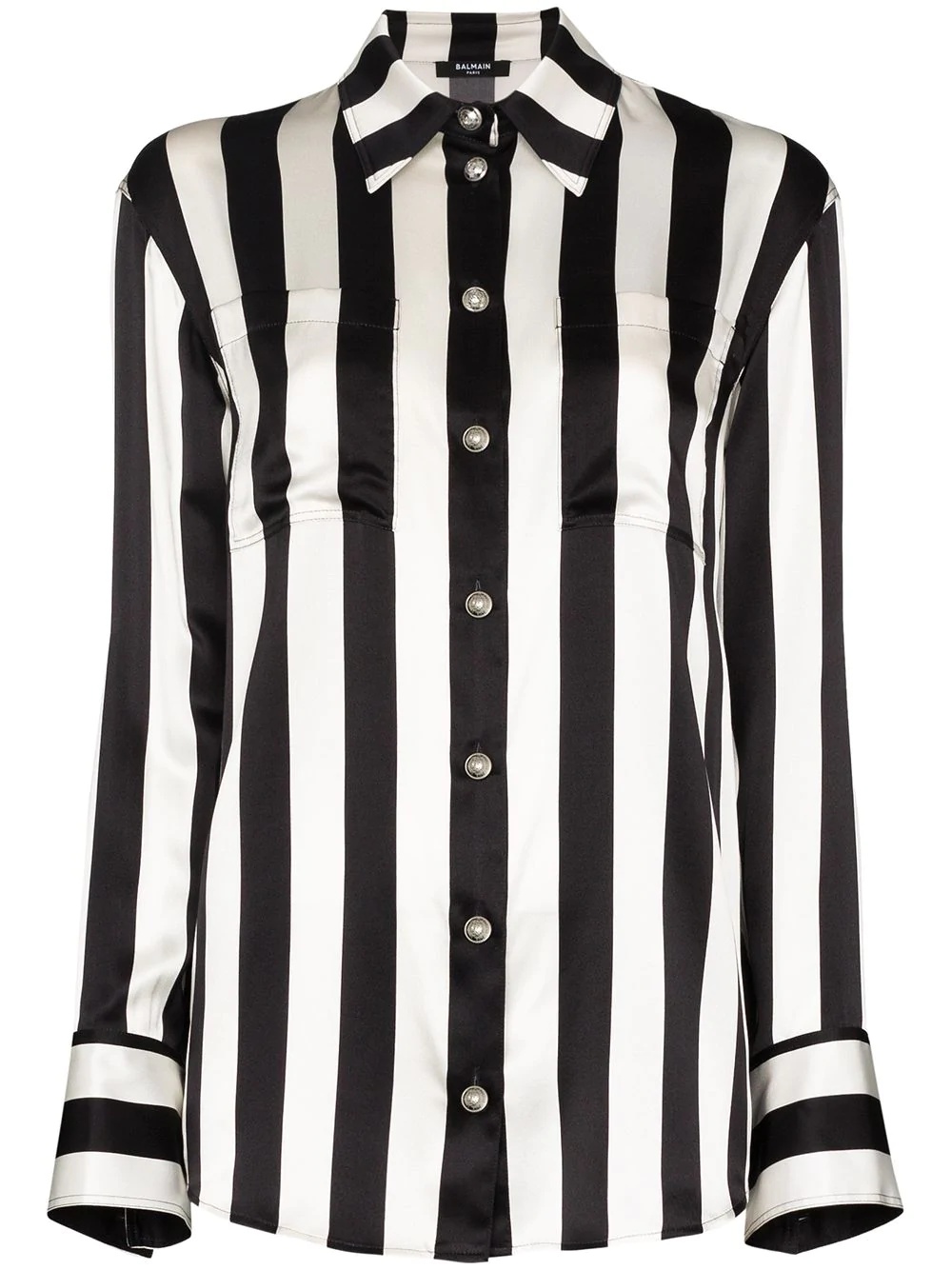 striped silk shirt - 1