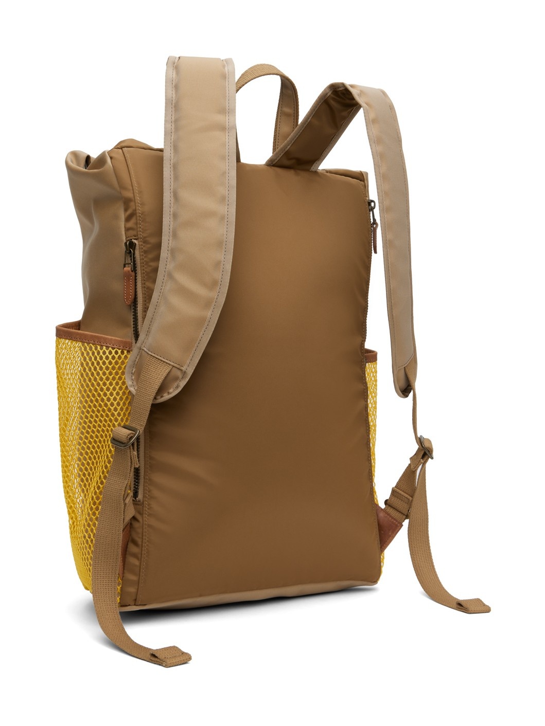 Nanamica Beige Yellow Water Repellent Backpack REVERSIBLE