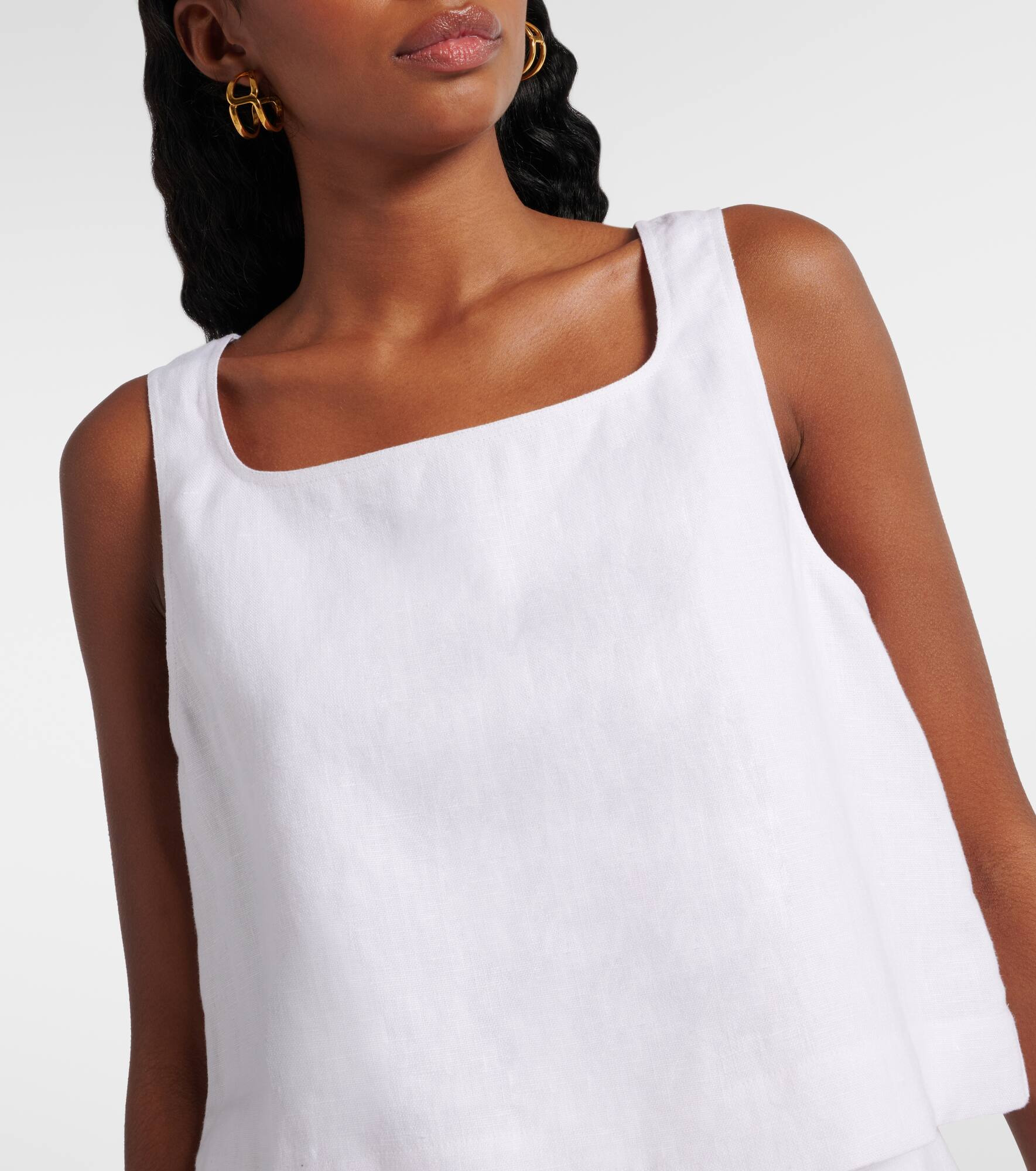 Val linen crop top - 4