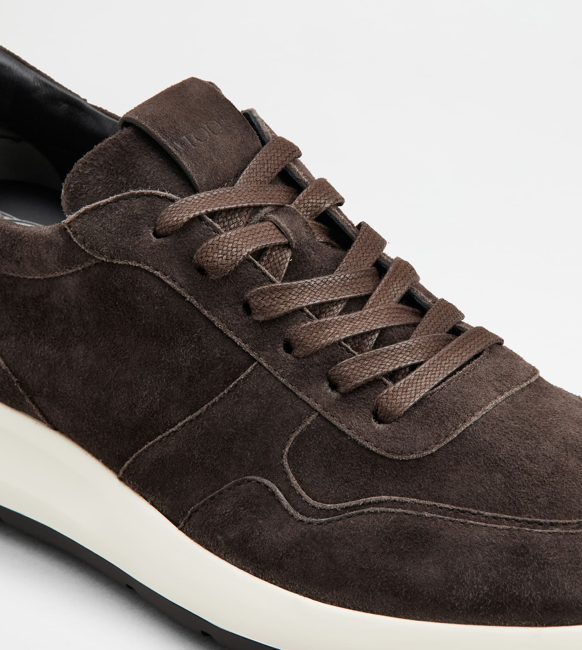 SNEAKERS IN SUEDE - BROWN - 5