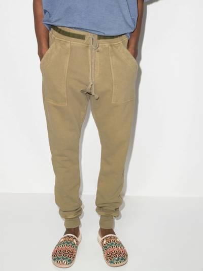 Greg Lauren drawstring tapered track pants outlook