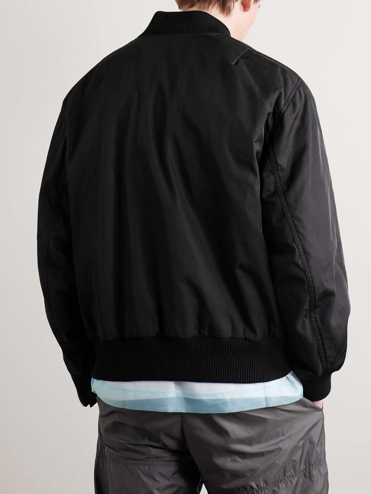 Zip-Detailed Shell Bomber Jacket - 4