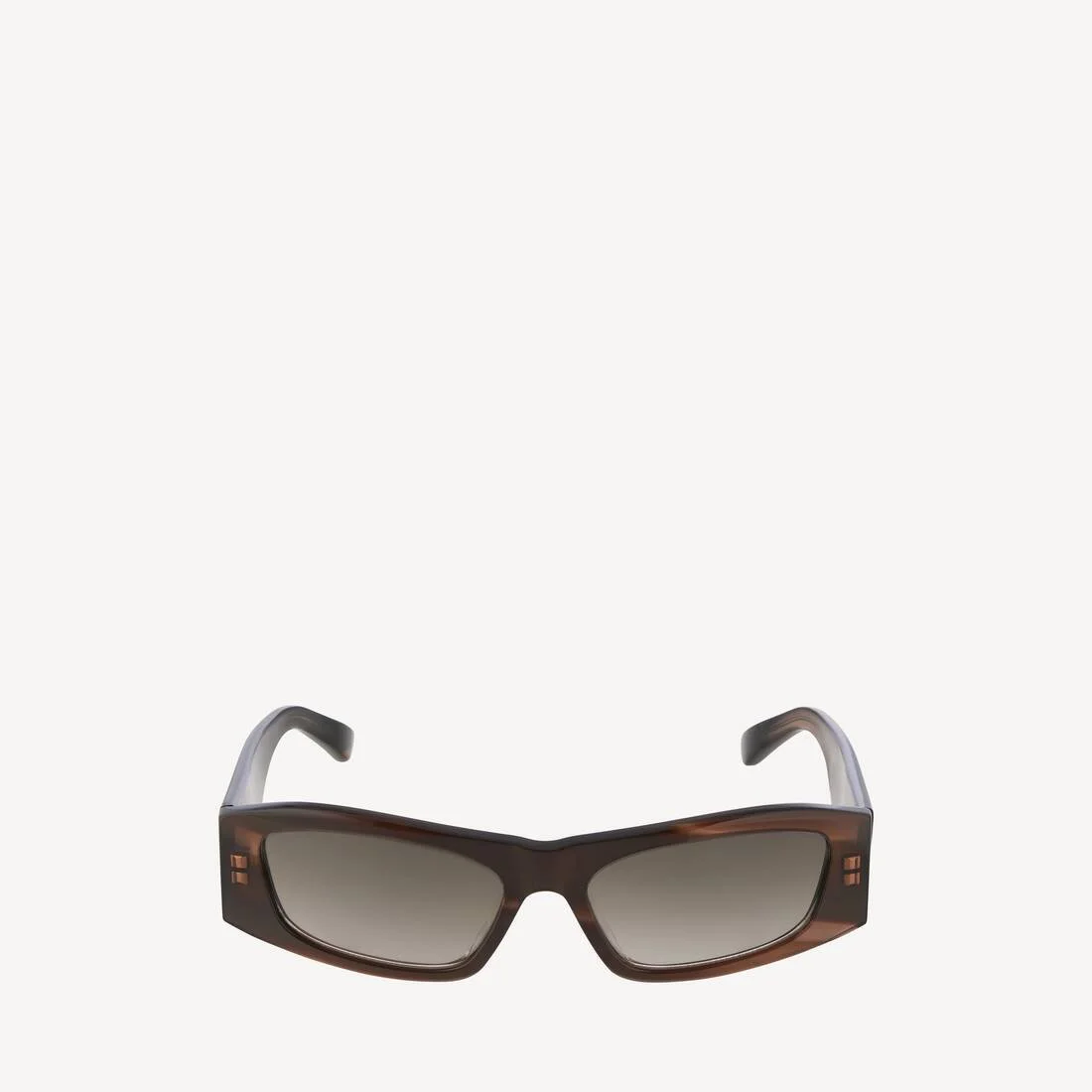 Women's Nano Rectangle Af Sunglasses in Metallic Brown Havana - 1