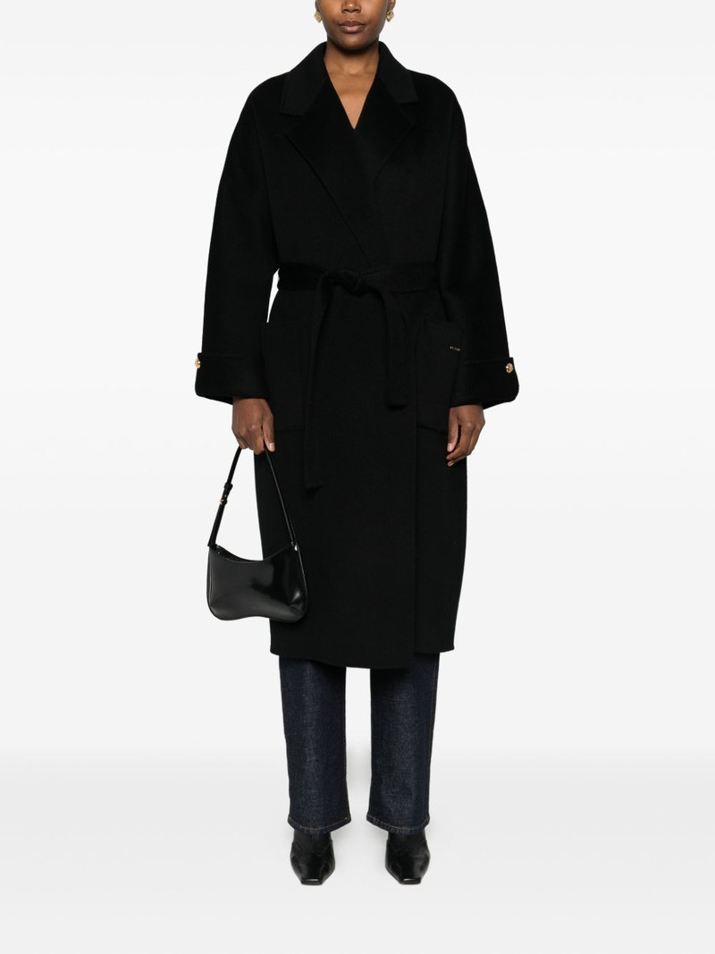 ELISABETTA FRANCHI belted wool coat outlook