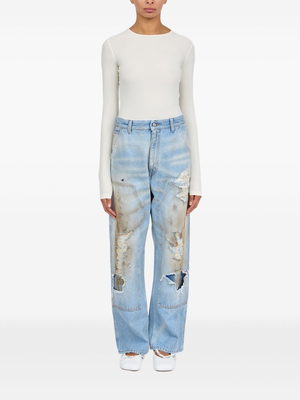 distressed jeans - 2
