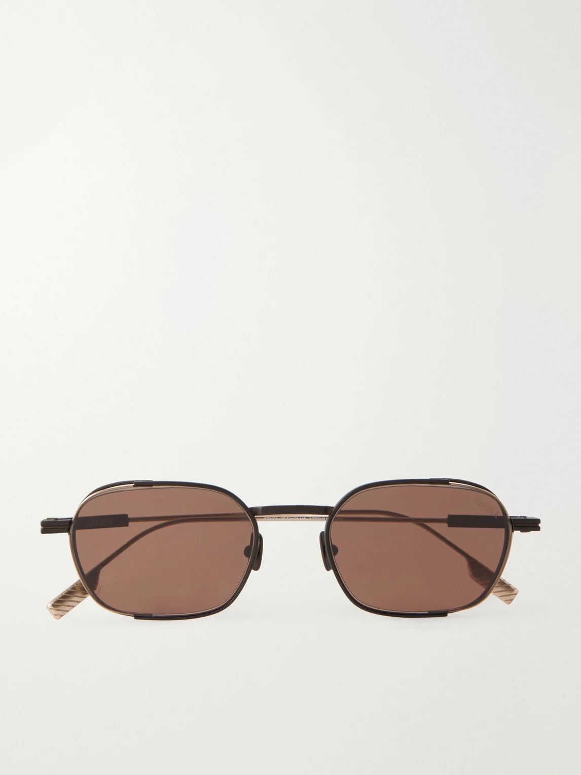 Round-Frame Titanium Sunglasses - 1
