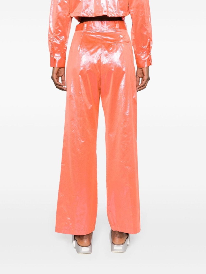 metallic straight trousers 4