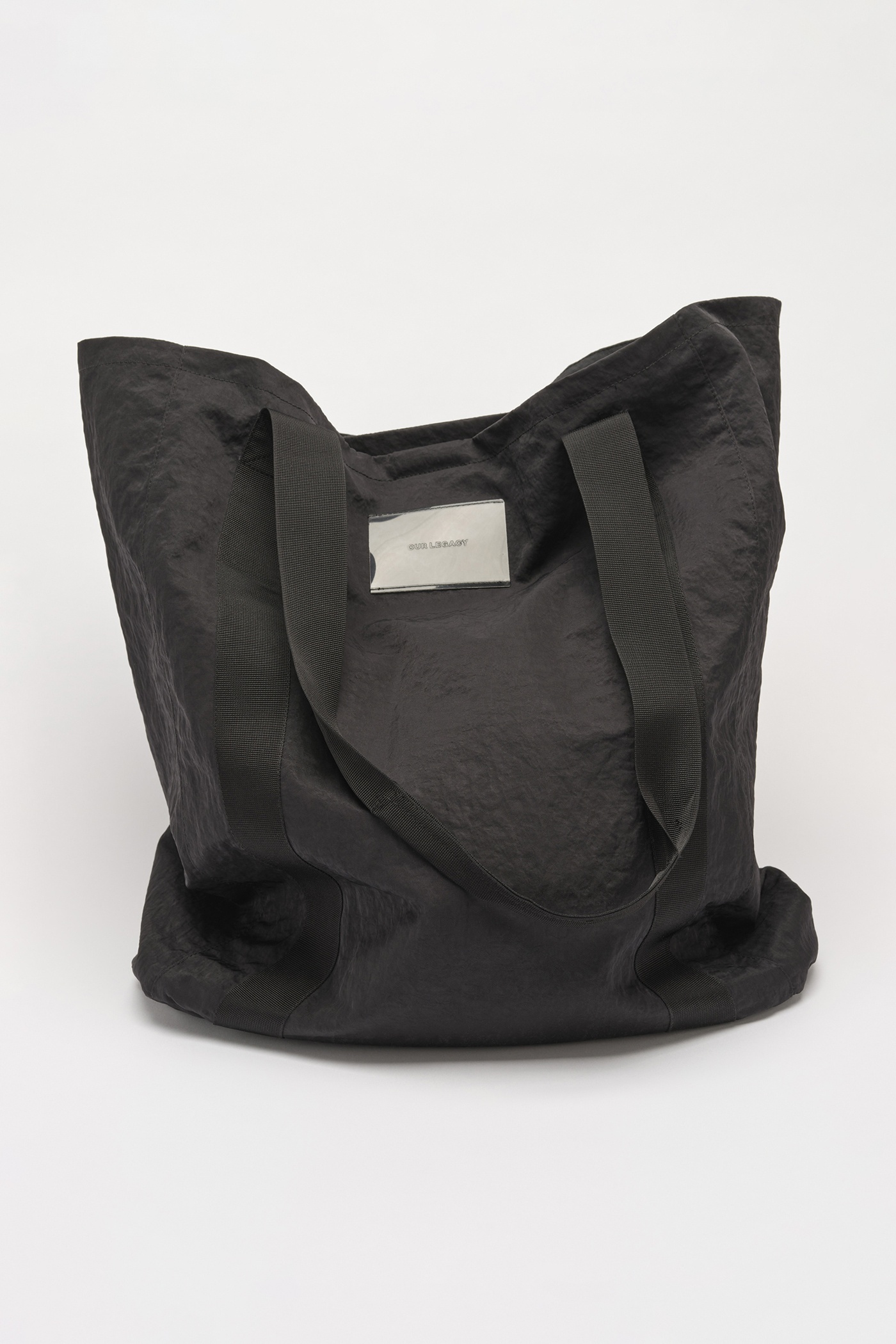 Flight Tote Bag Black Dense Liquid Nylon - 1