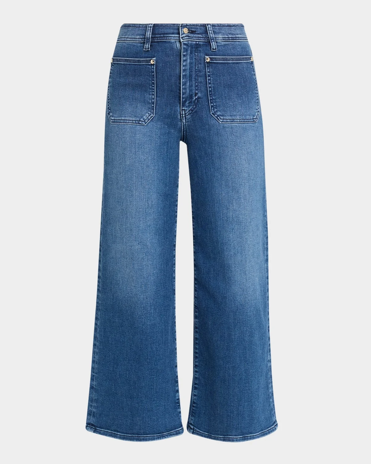 Le Slim Palazzo Crop Jeans - 1