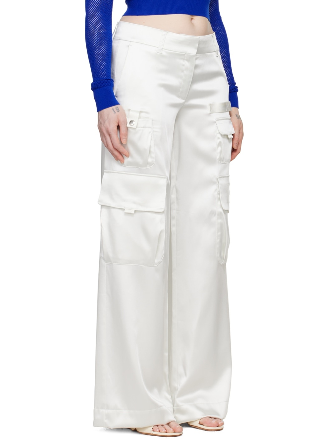 White Toybox Cargo Pants - 2