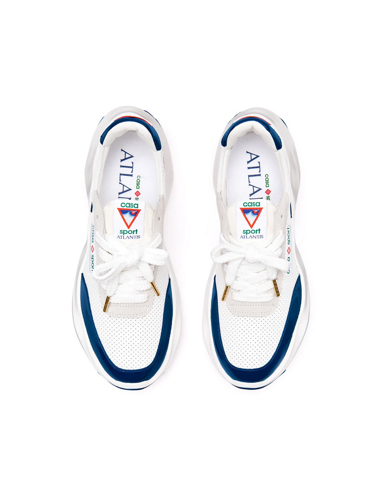 Mens Atlantis White & Midnight Navy Sneaker 8