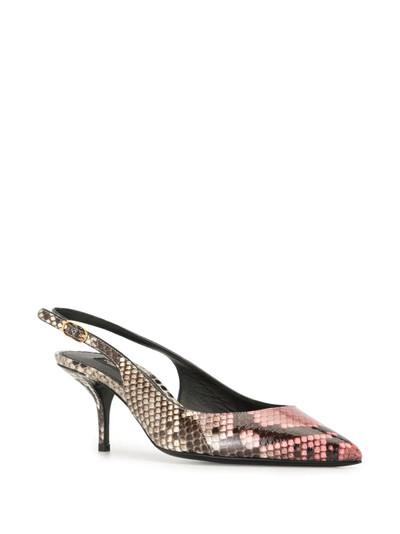 Dolce & Gabbana slingback python-skin mules outlook