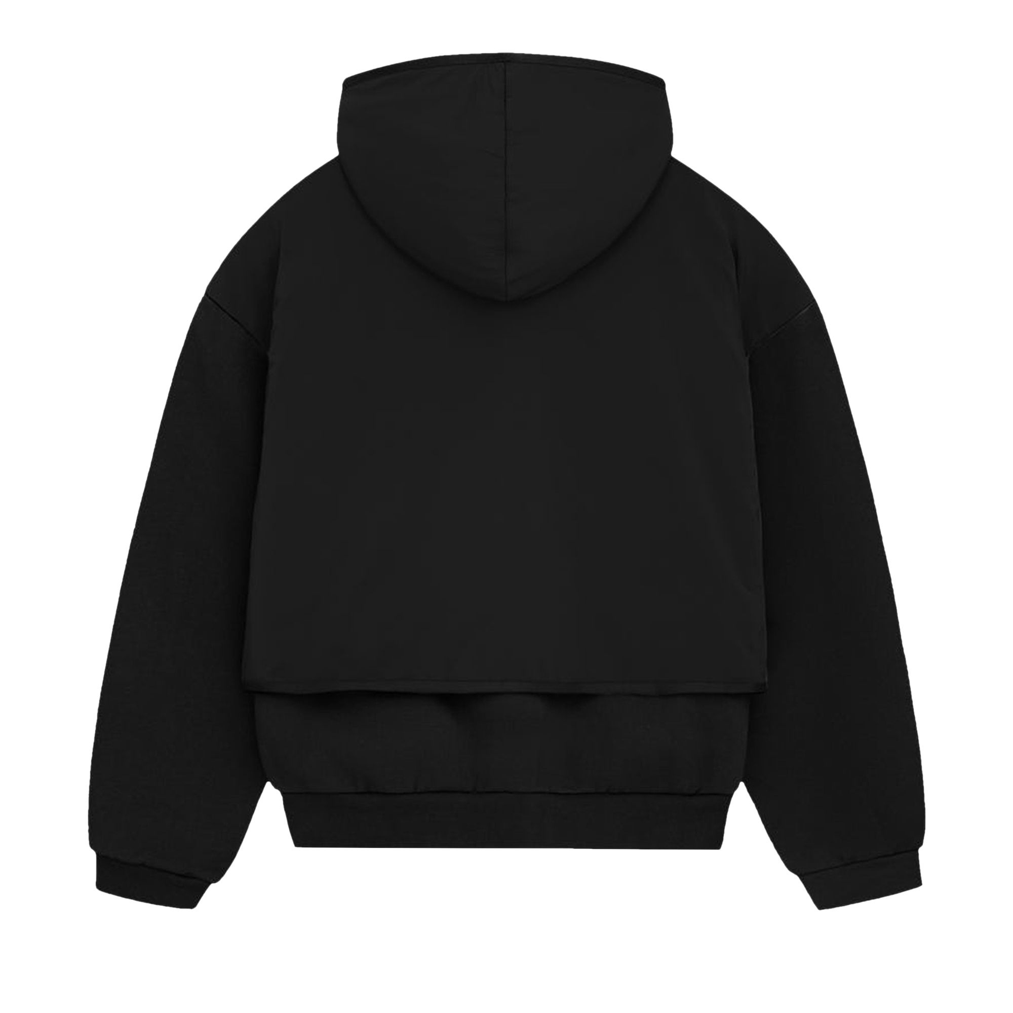Fear of God Essentials Nylon Fleece Hooded Sweater 'Jet Black/Jet Black' - 2