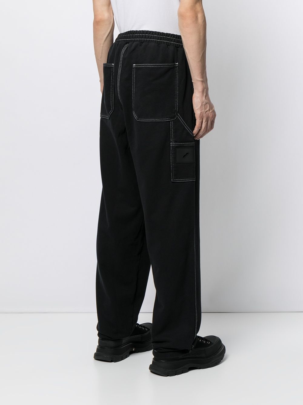 oversized cotton track trousers - 5