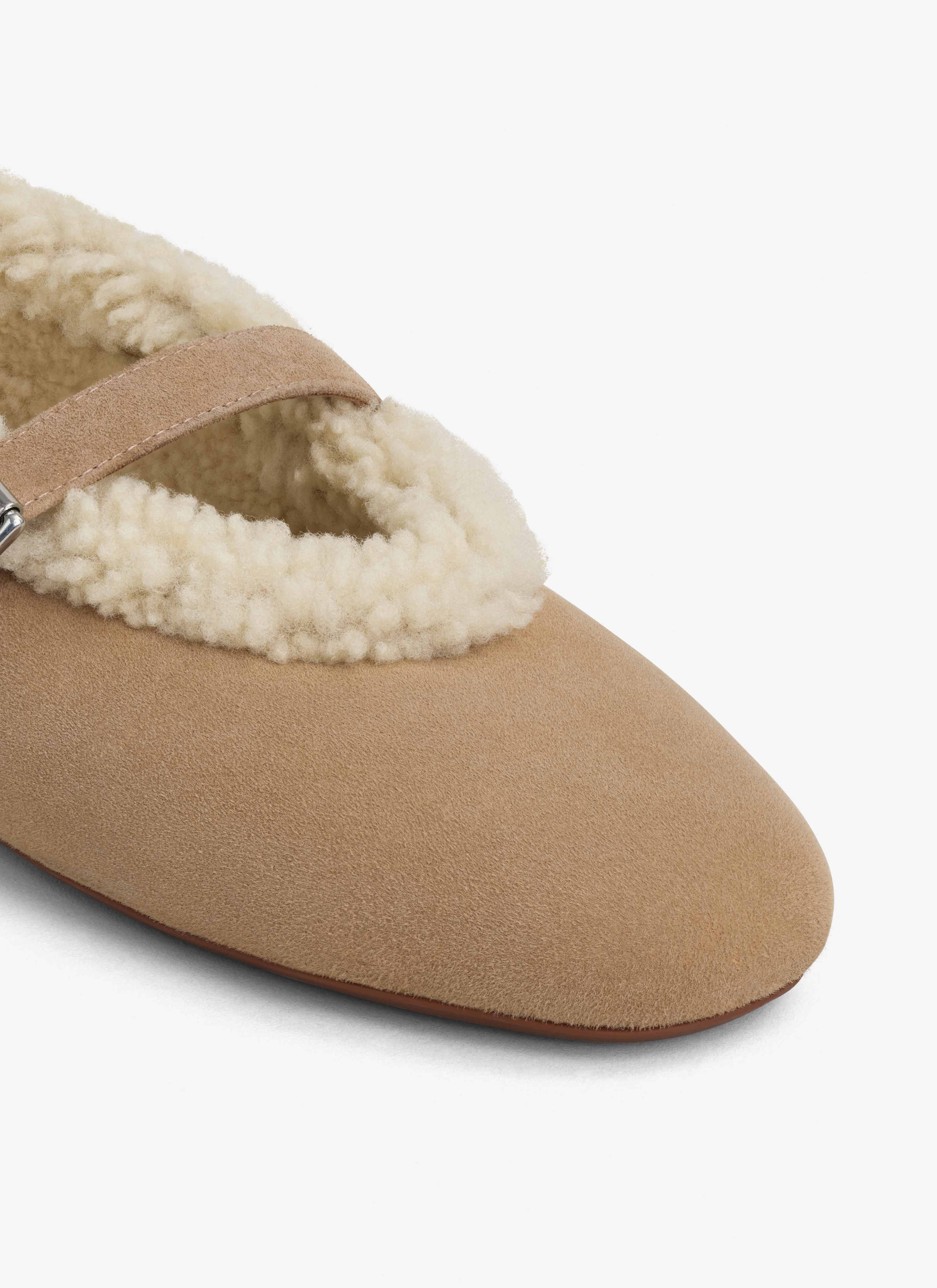 BALLET FLATS IN MERINO SHEARLING - 4