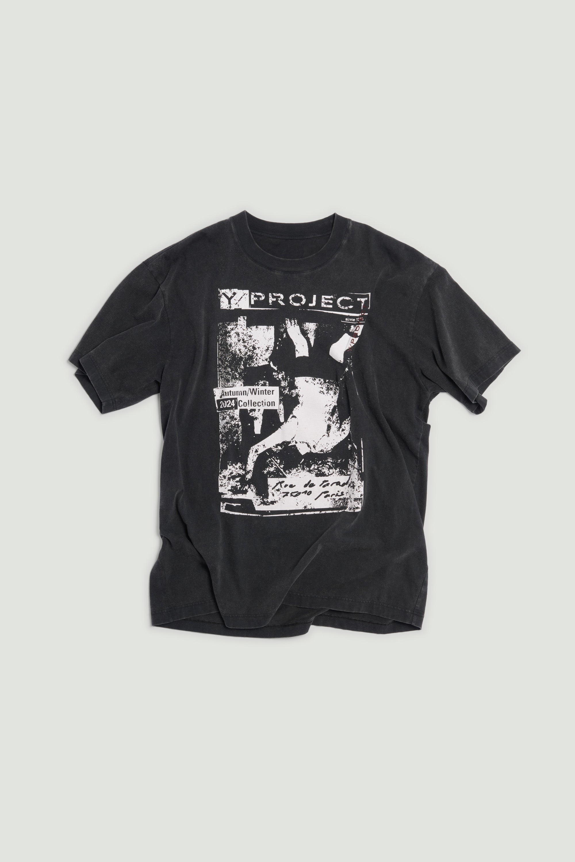 Rock Band Print Pinched Logo T-Shirt - 1