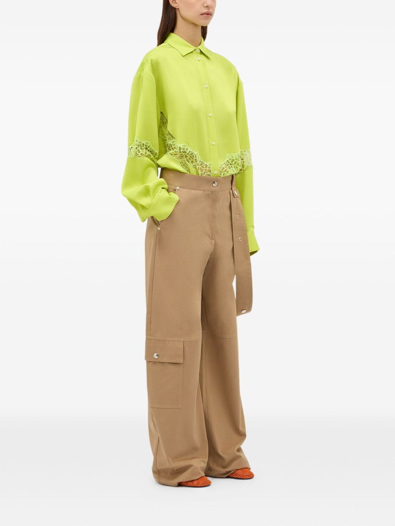 MSGM lace panel shirt outlook
