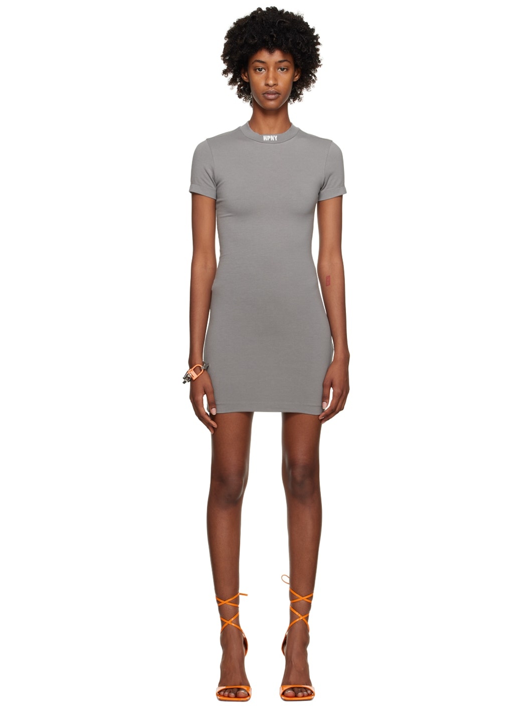 Gray 'HPNY' Minidress - 1