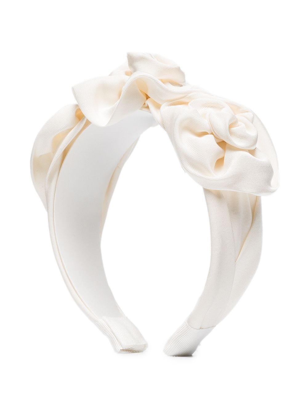 Triple Rosette silk faille headband - 1