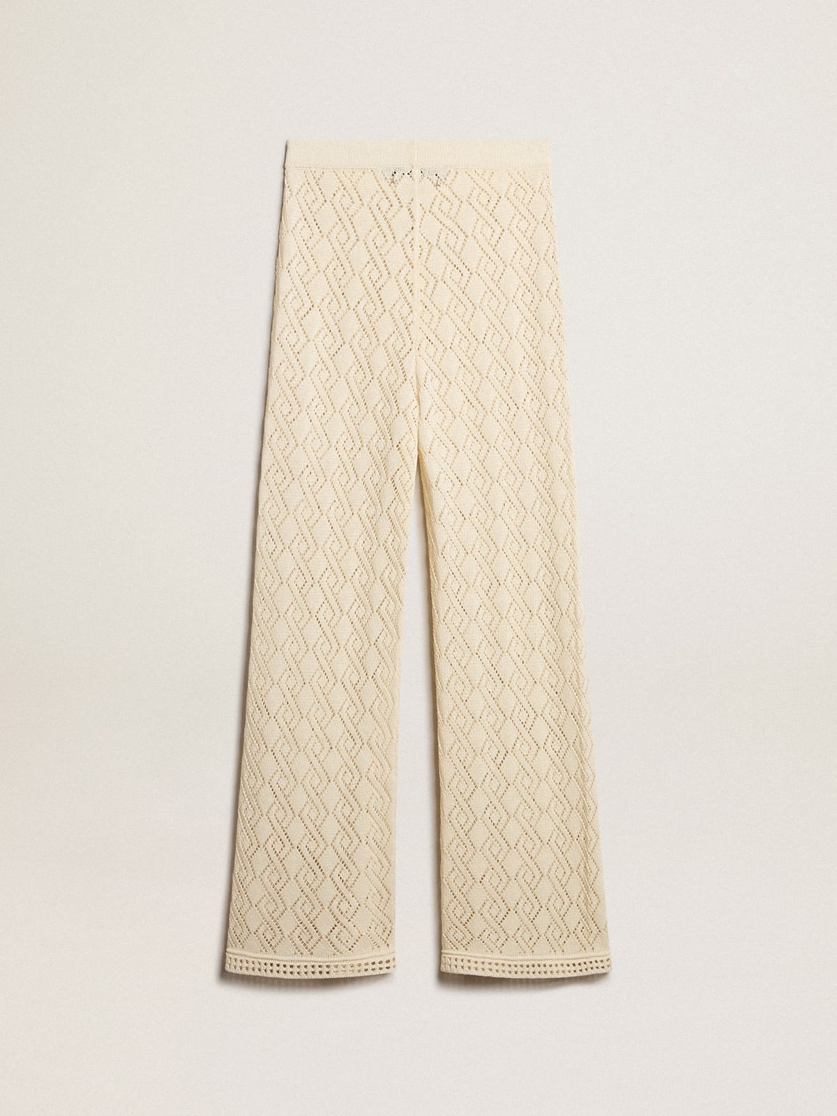 Women's ecru-colored pants - 5