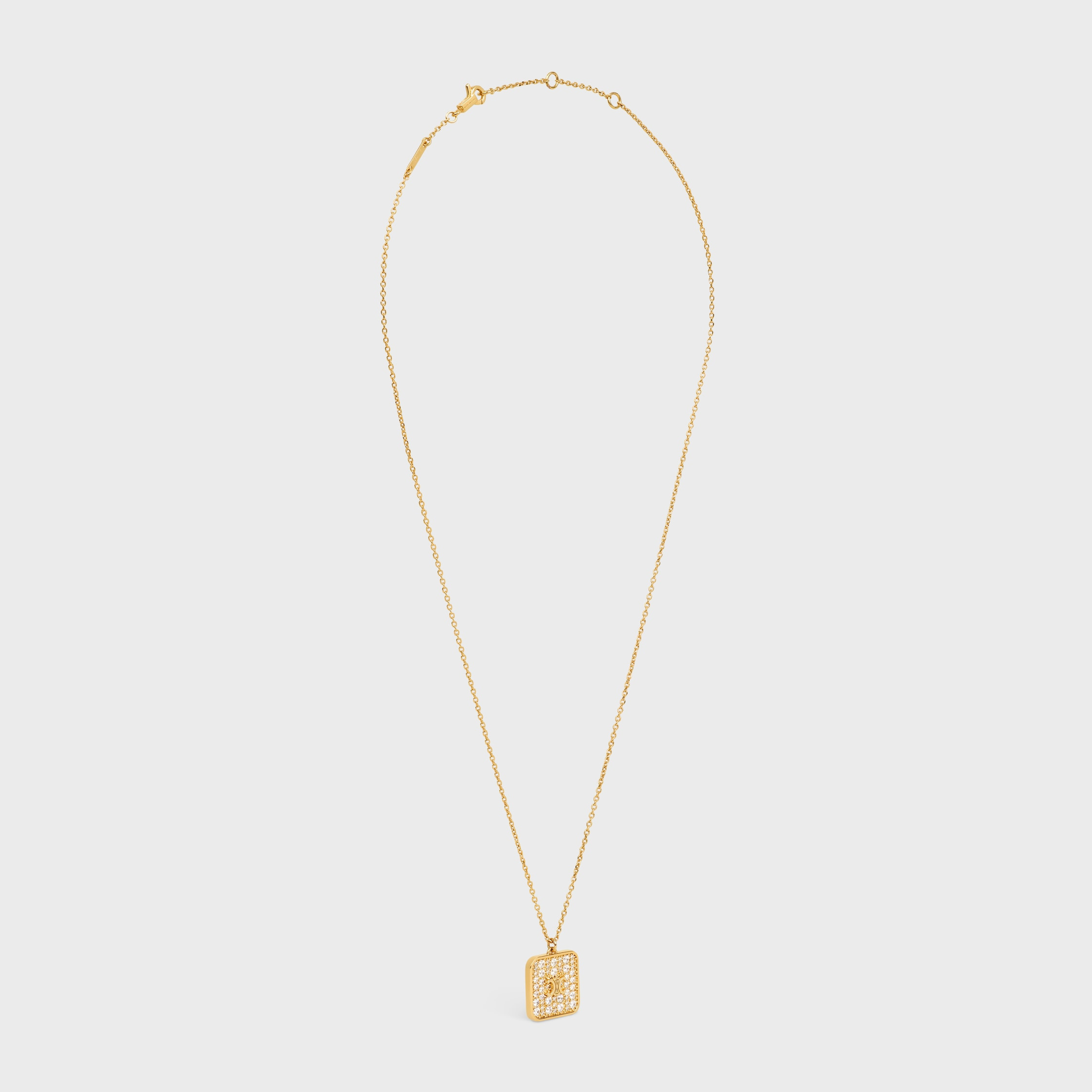 Triomphe Nightfall Necklace in Strass and Brass with Gold Finish - 3