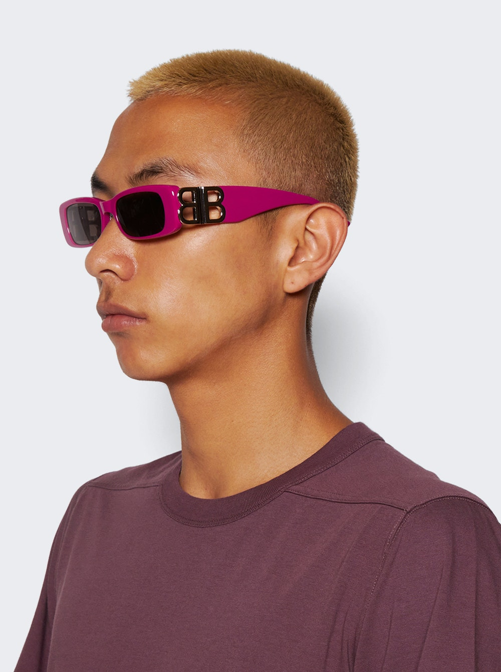 Dynasty Rectangle Sunglasses Fuchsia - 4