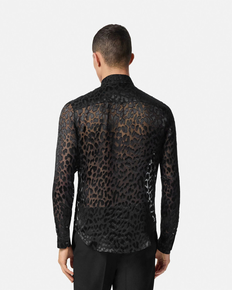 Leopard Devoré Silk-Blend Shirt 5