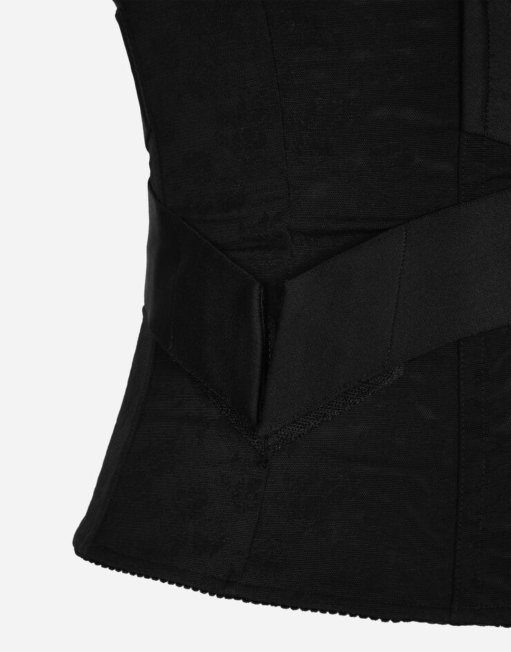 Corset-style belt with branded stretch crossover bands - 3