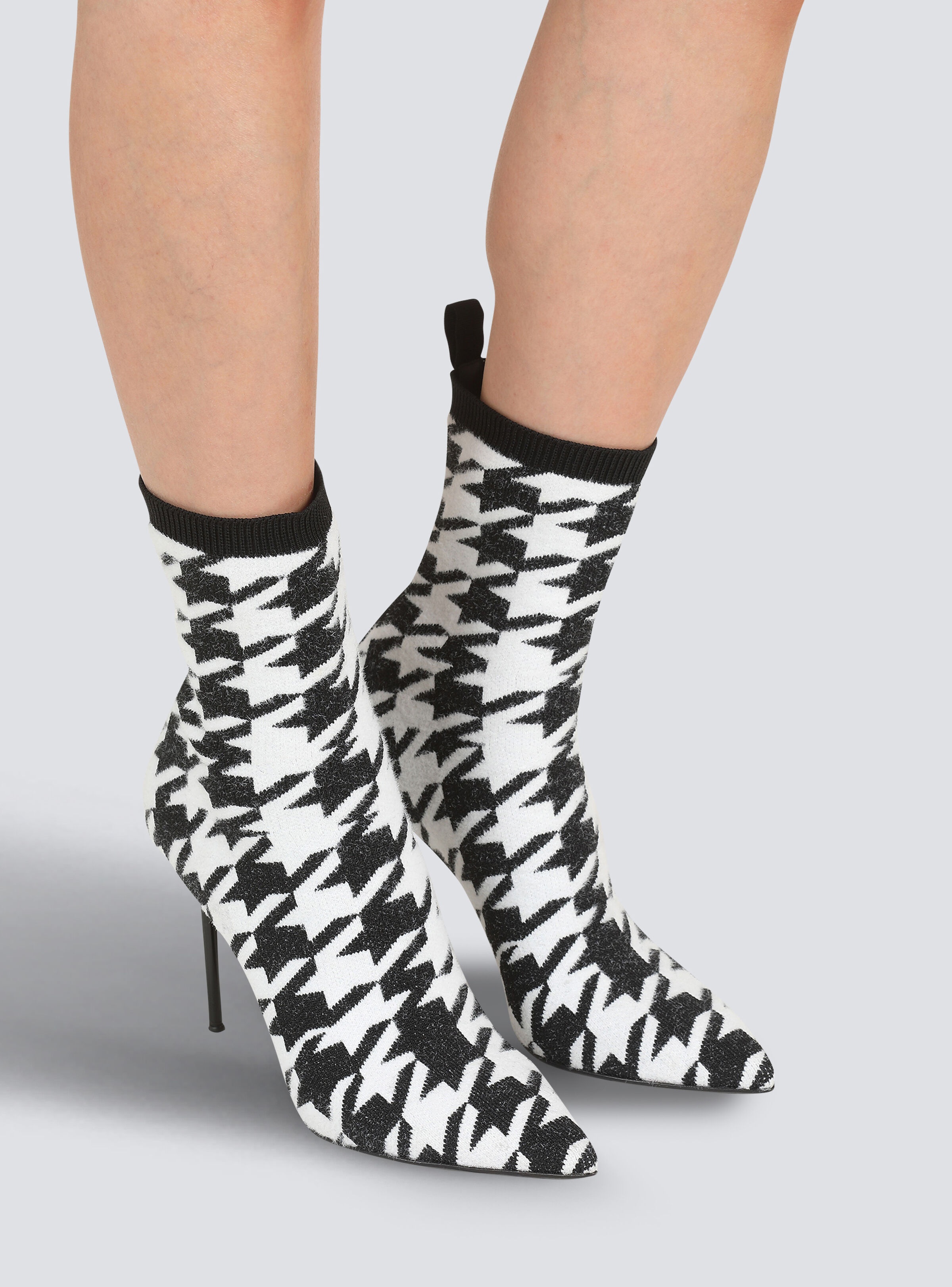 Bicolor stretch knit Skye ankle boots - 7