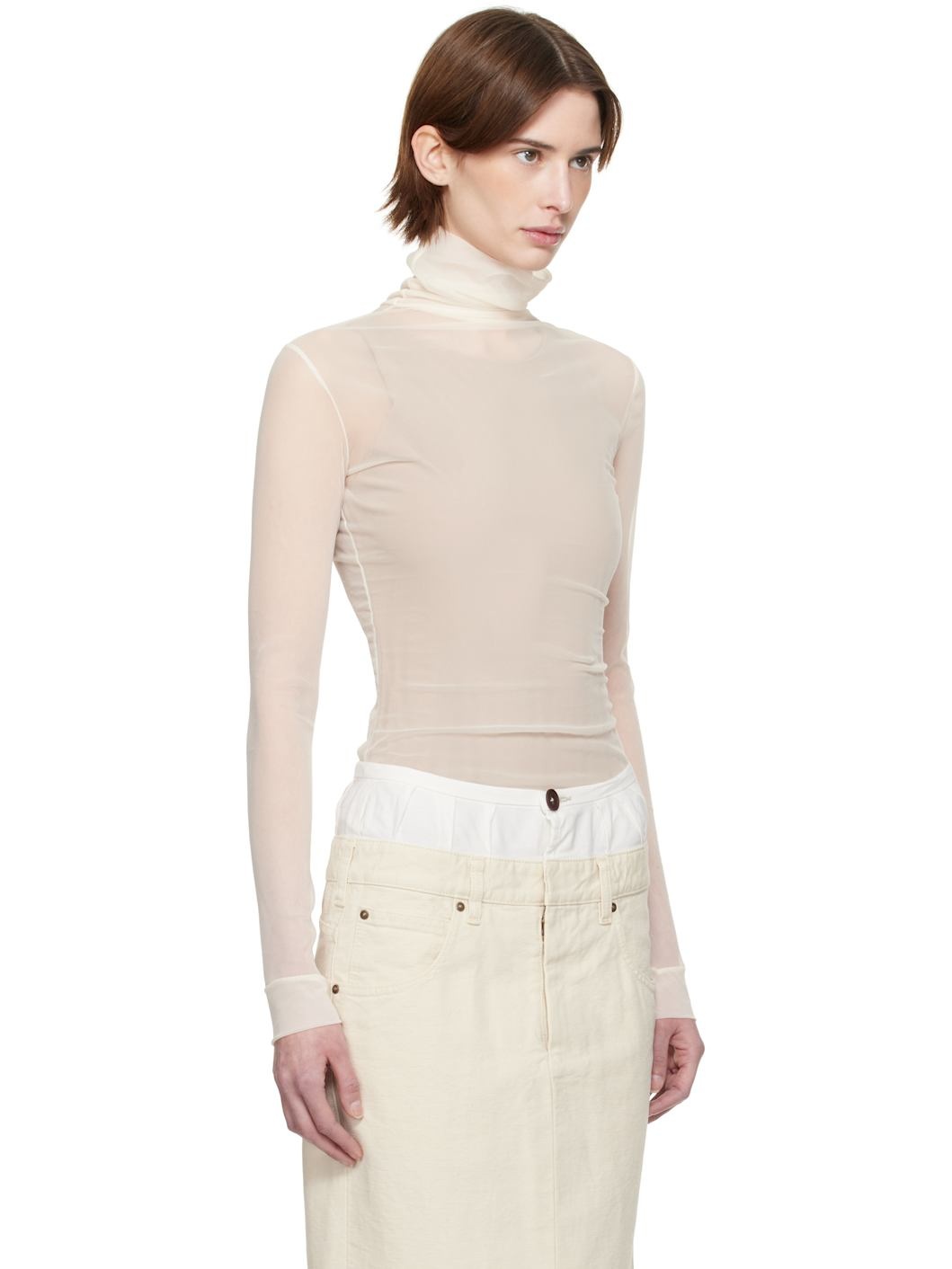 Off-White High-Neck Bodysuit - 2