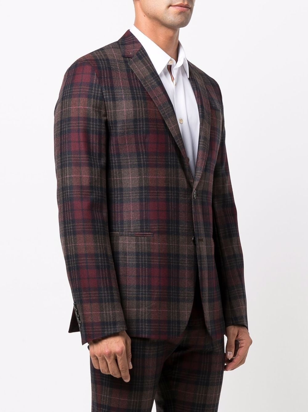 plaid-check print blazer - 3