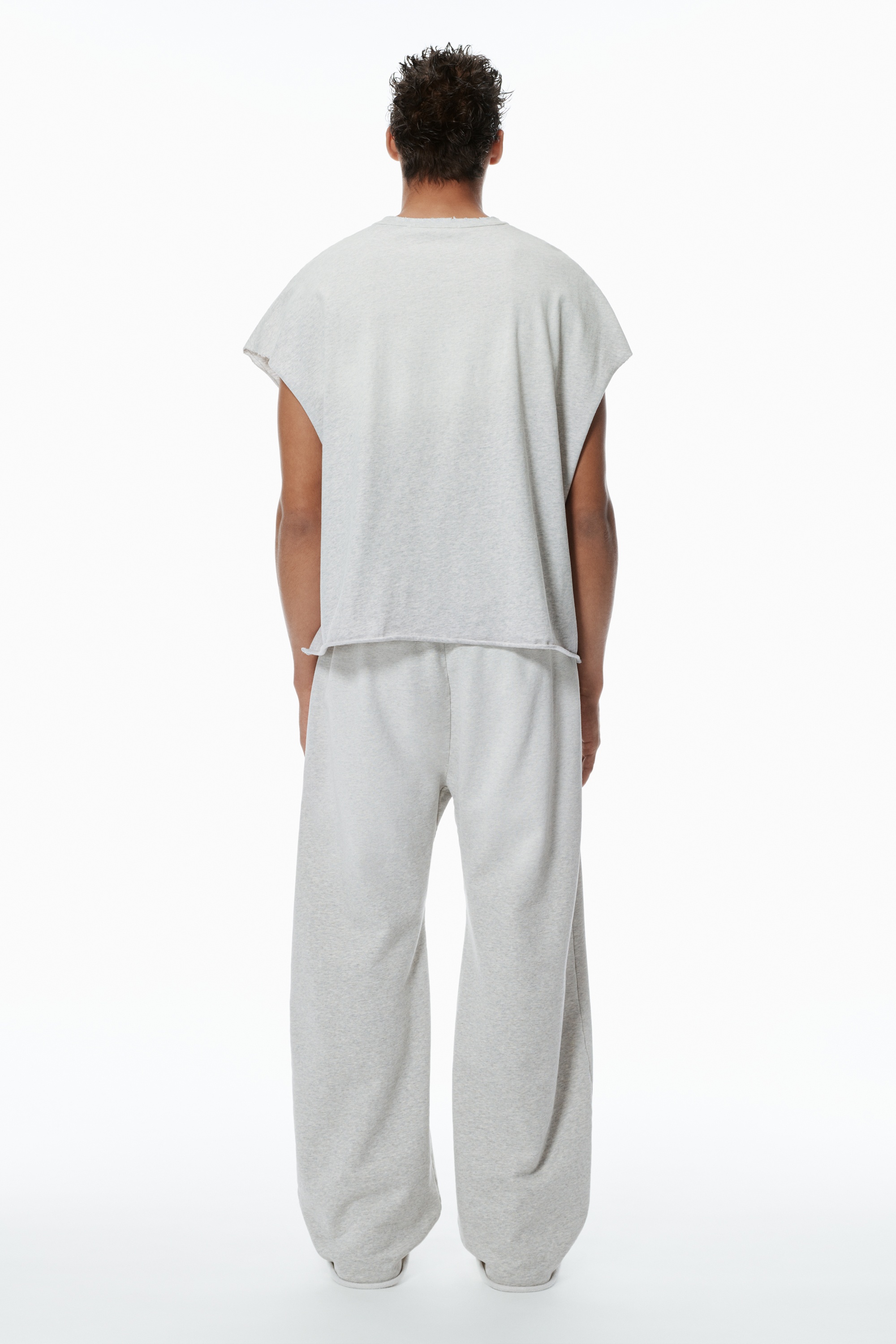 Unisex Logo Oversized Cotton Terry Sweatpants - 4