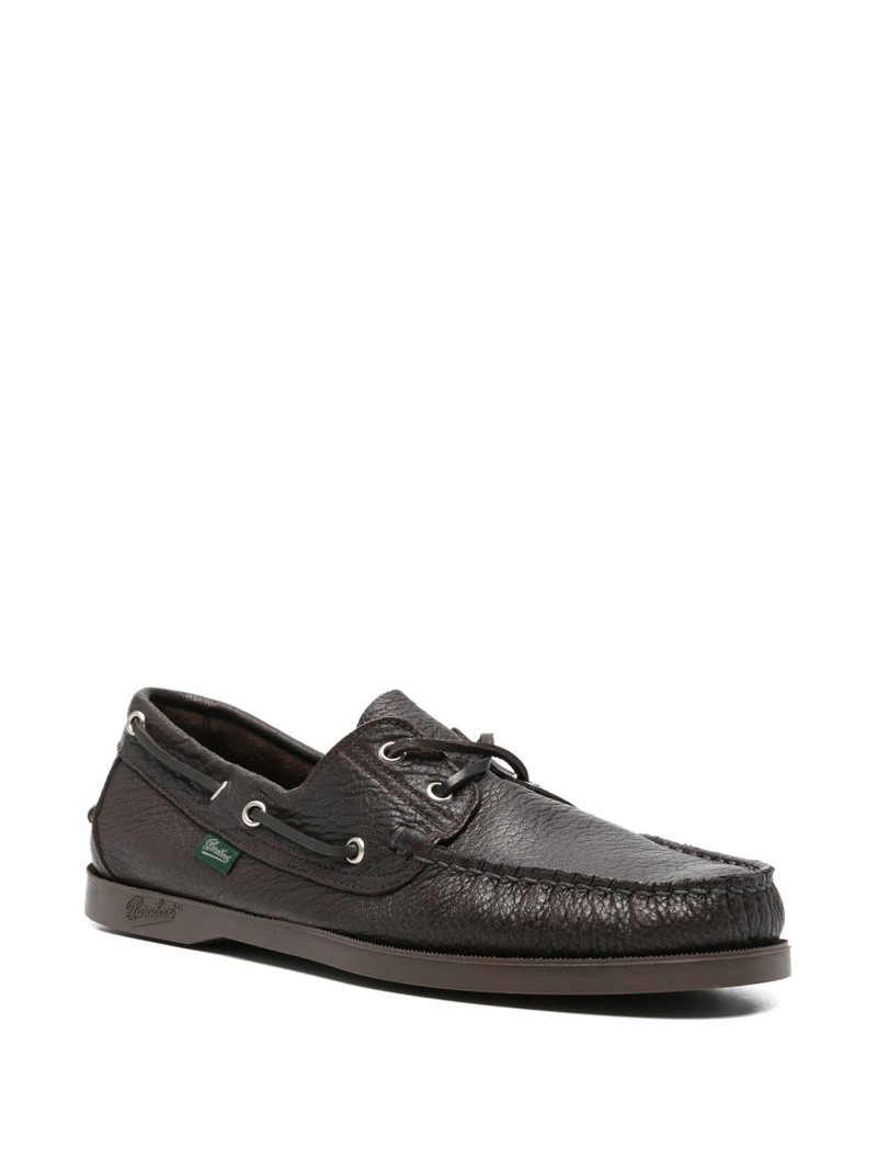 Paraboot pebbled leather boat shoes outlook