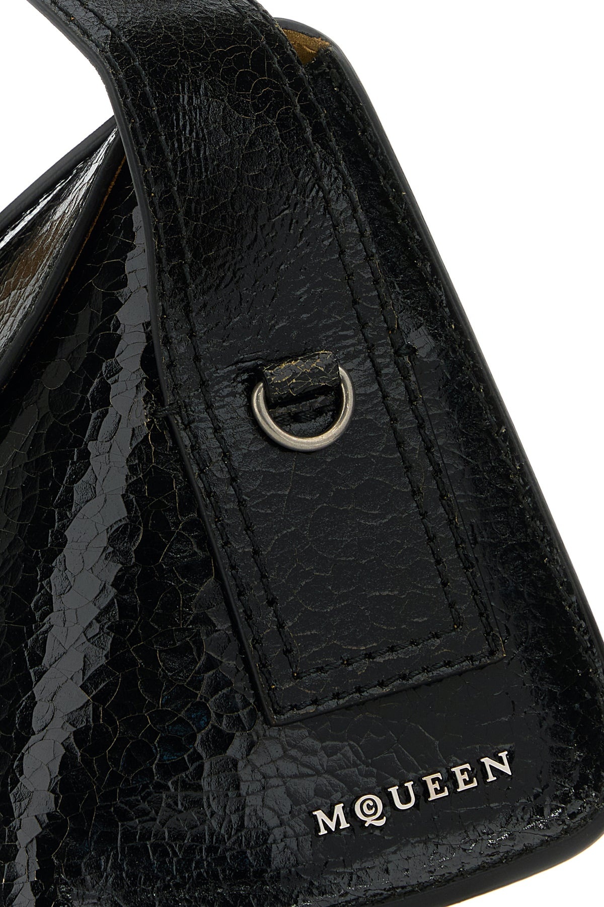Black leather Sling crossbody bag - 4