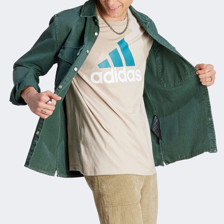 adidas Essentials Single Jersey Big Logo T-shirt 'Wonder Beige' IJ8575 - 4