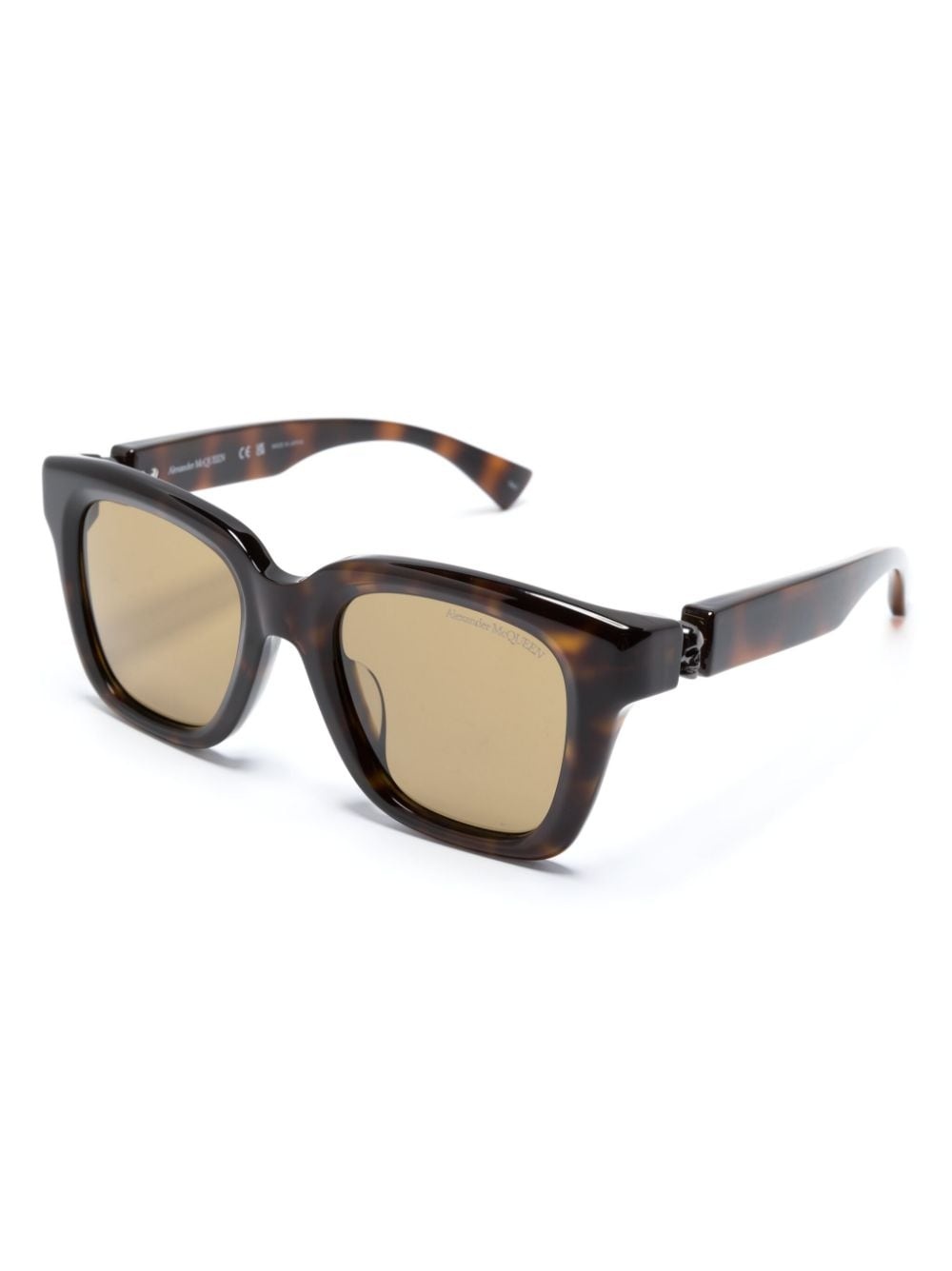 tortoiseshell-effect square-frame sunglasses - 2