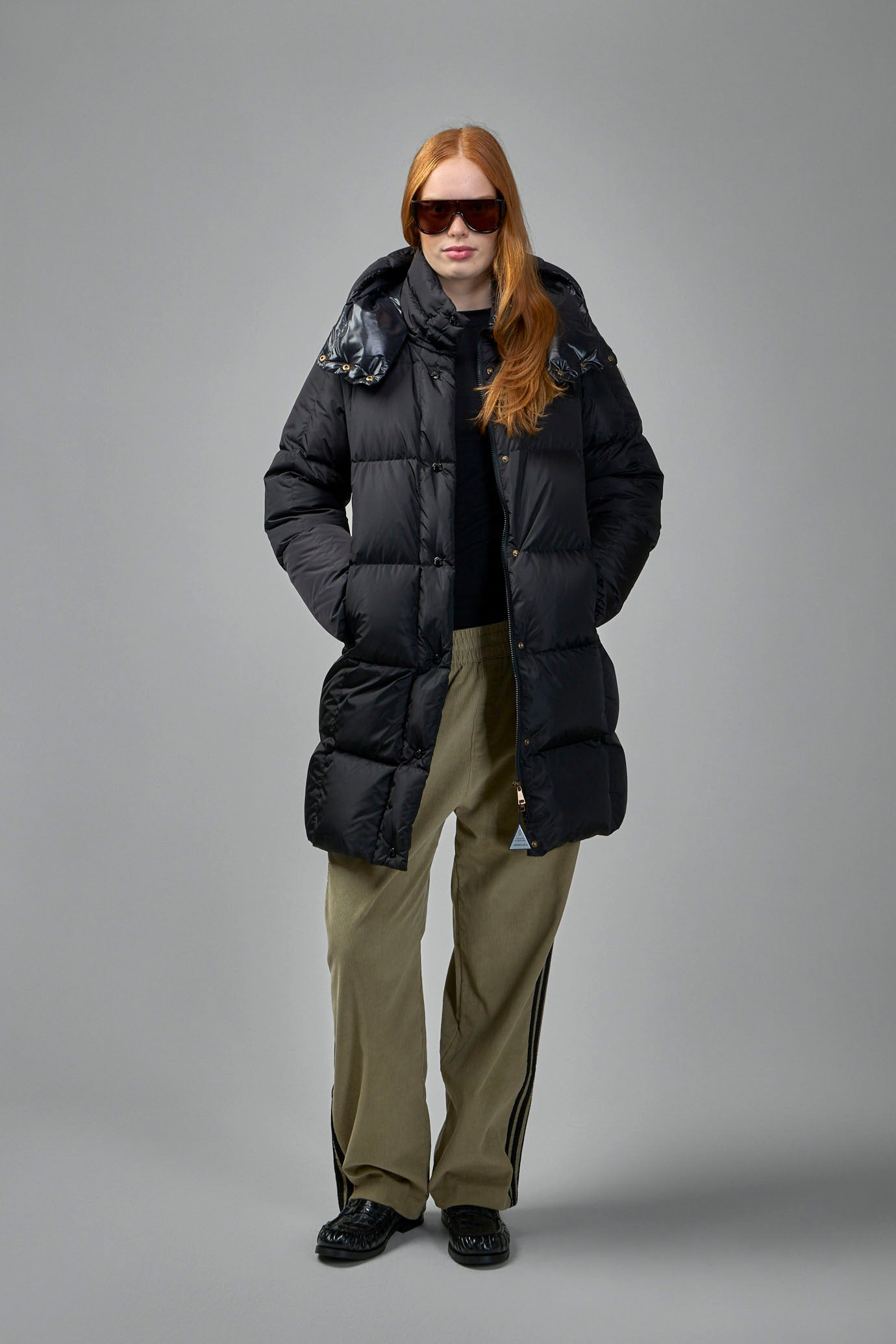 Litte Square Quilted Hooded Long Down Jacket - 2