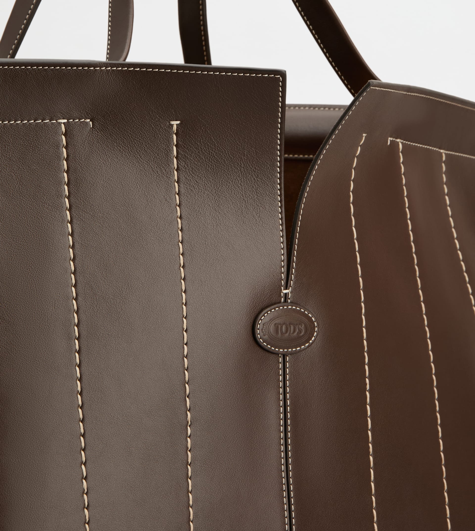 TOD'S DI BAG FOLIO IN LEATHER MEDIUM - BROWN - 6