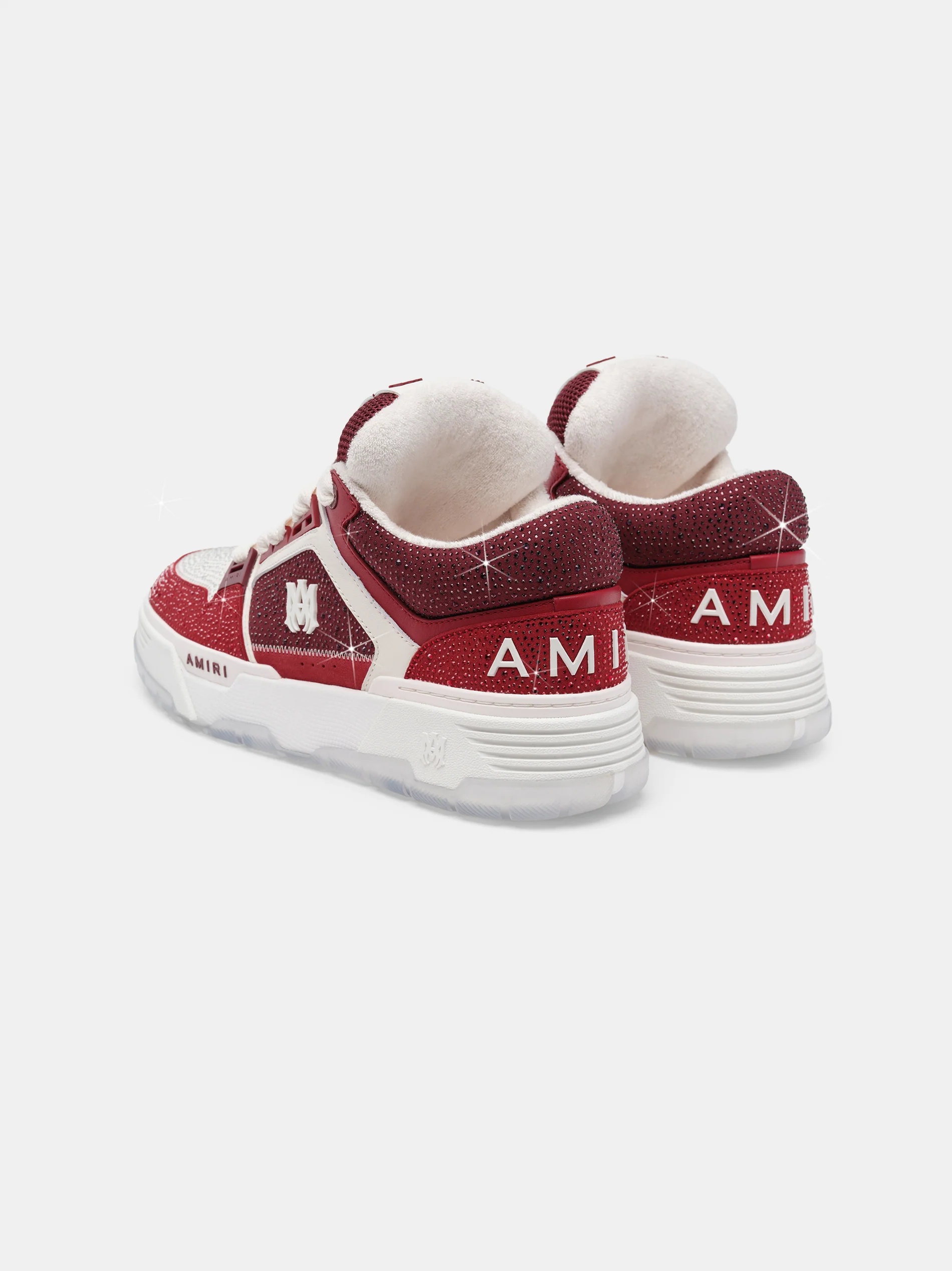 【AMIRI】クリスタル MA-1 スニーカー★ダブルレースアップ ロゴ AMIRI MA-1 Crystal スニーカー | ブルー | FARFETCH JP