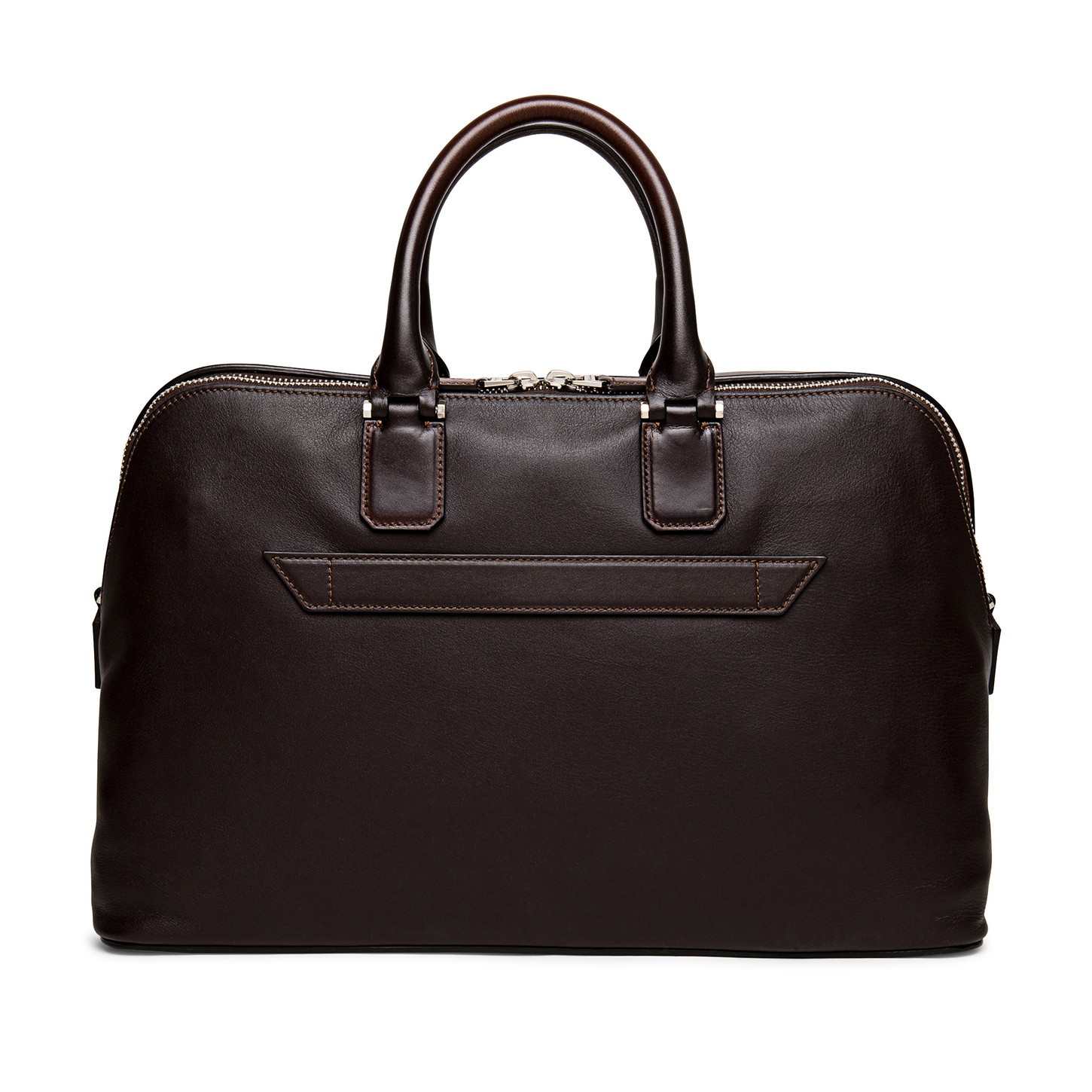Brown leather laptop bag - 2