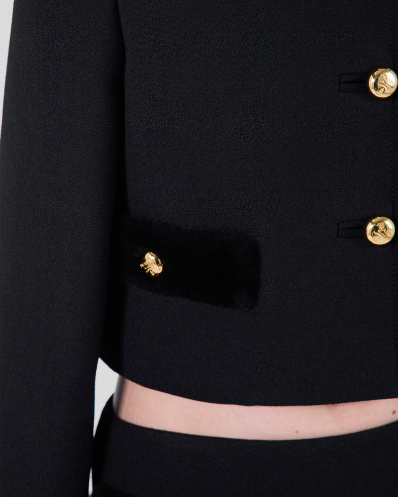 Natté single-breasted jacket 4