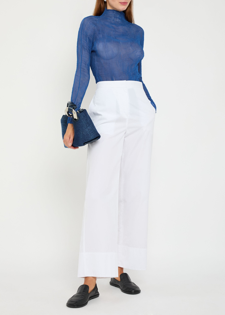 Issey Miyake Pleated Sheer Chiffon top - 4